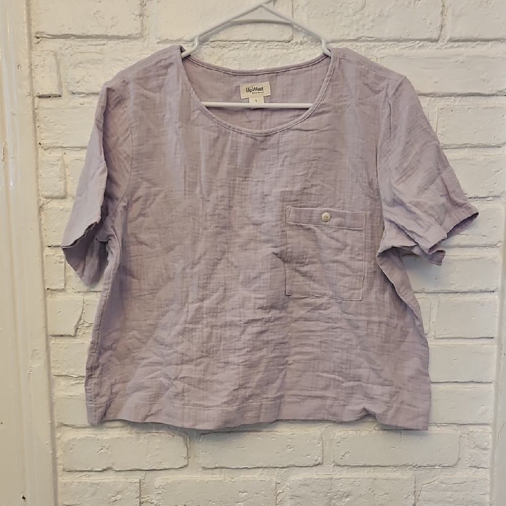UpWest Purple Boxy Short Sleeve Tee